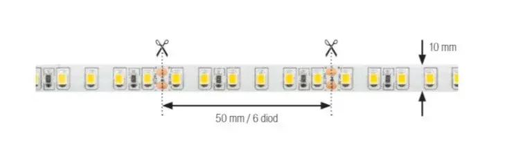 StrongLumio LED szalag, CRI90, 24V, 14,4W/m, 120LED/m, meleg fehér Szuper akció