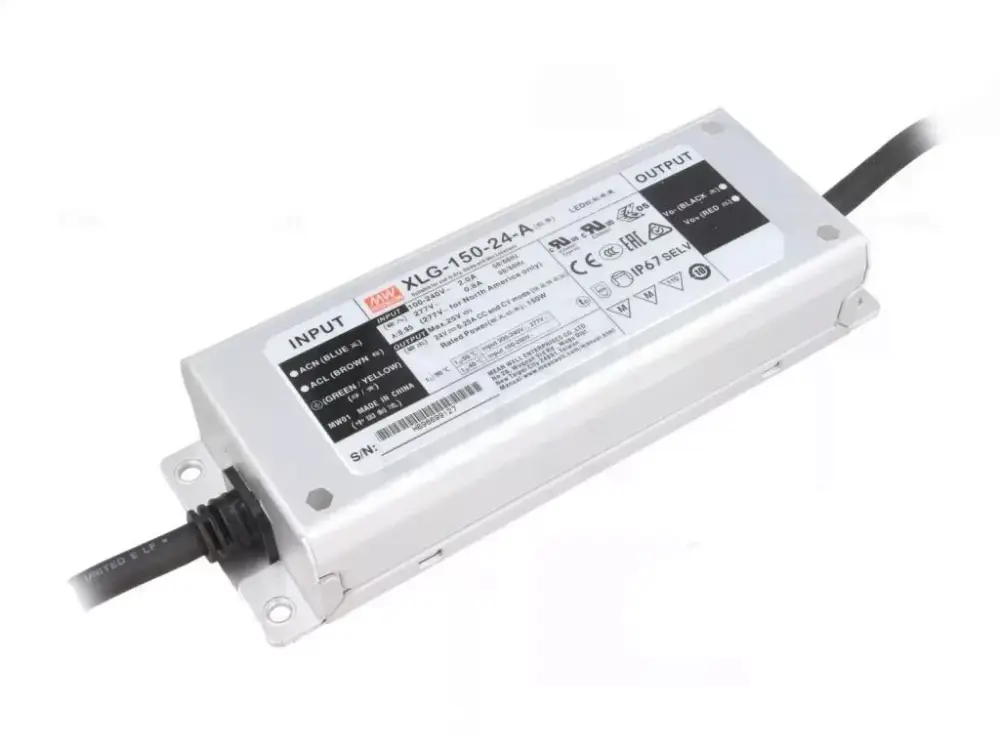 Szezonális akció MEAN WELL tápegység, XLG-150-24-A, 24V, 150W, IP67