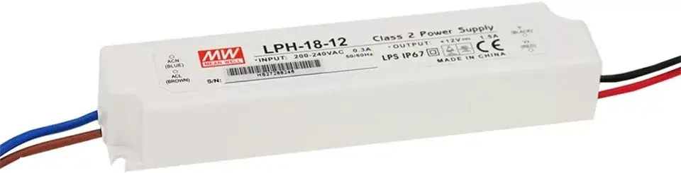 Vedd meg most Tápegység MEAN WELL LPH-18-12, 12V, 18W, IP67