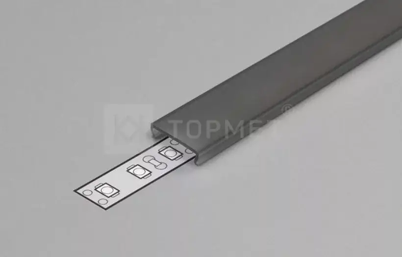 Akció StrongLumio takaróprofil fekete 3m