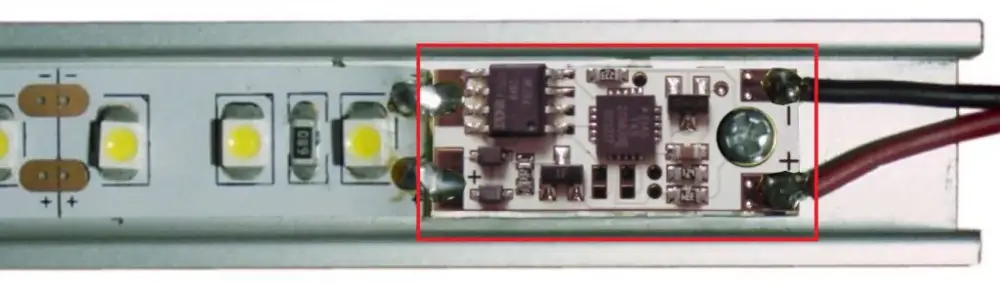 StrongLumio LED kapcsoló/dimmelő profilba 12/24V, sárga LED kijelzővel Exkluzív ajánlat