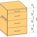 Vásárlói kedvenc K-BBP Konténer 740mm típus 3/változat 3 (fiók fém,teljes kihuzású sín,beh.)