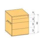 K-BBP konténer TipAer komp.540mm típ.1/vál. 9 (fémfiók,részl.kih.,fo.né.) Legkelendőbb