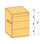 Népszerű K-BBP konténer TipAer komp.540mm típ.4/vál. 9 (fémfiók,részl.kih.,fo.né.)
