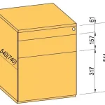 Outlet K-BBP konténer TipAer komp.540mm típ.5/vál. 11 (műa.fiók,részl.kih.,fo.né.)