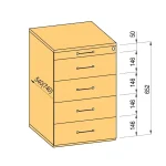 Legjobb ár K-BBP Konténer 540/292mm típus 9/változat 3 (fiók fém,teljes kihuzású sín,beh.)