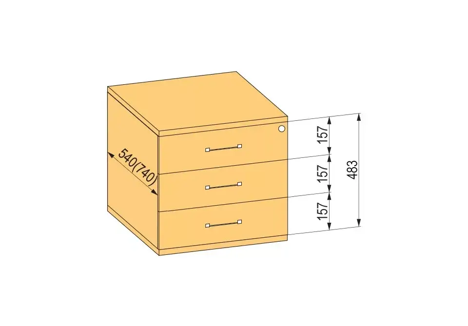 Szuper ajánlat K-BBP kontejner 740mm typ 6/ver. 4 (kov.zás.,celo výs.,dotah, tlumení)