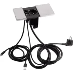 VersaPad 1x elektromos dugaszoló aljzat 1xUSB, 1xRJ45 nemesacél Expressz szállítás