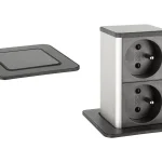 Népszerű StrongPower PowerUp konnektor, 2x230V, Fekete, FR