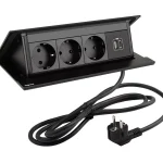 LEGRAND PopUp, 3x230V, 1x USB A/C, fekete mat, SCHUKO Olcsóbb