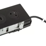 K- LEGRAND Disq'In 1x 230V + 1x USB A/C, černá/černá Legnépszerűbb