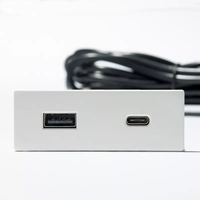 Expressz szállítás VersaPick, 1x USB A/C, téglalap, matt fehér RAL 9003