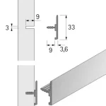 HETTICH 9011869 Org@Wall univerzális profil 1800 mm Árcsökkenés