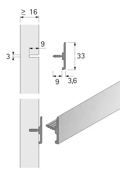 HETTICH 9011869 Org@Wall univerzális profil 1800 mm Árcsökkenés