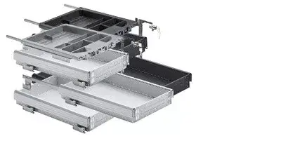 Vásárlói kedvenc HETTICH 9111129 konténer szett 392/530 mm fekete