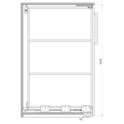 HETTICH 9209621 konténer rajz M1:1 (szett B Korlátozott ajánlat