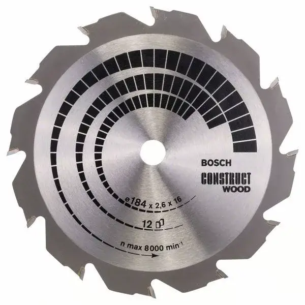 Árcsökkenés BOSCH 2608641200 Pilový kotouč Construct Wood 184 x 16 x 2,6 mm; 12