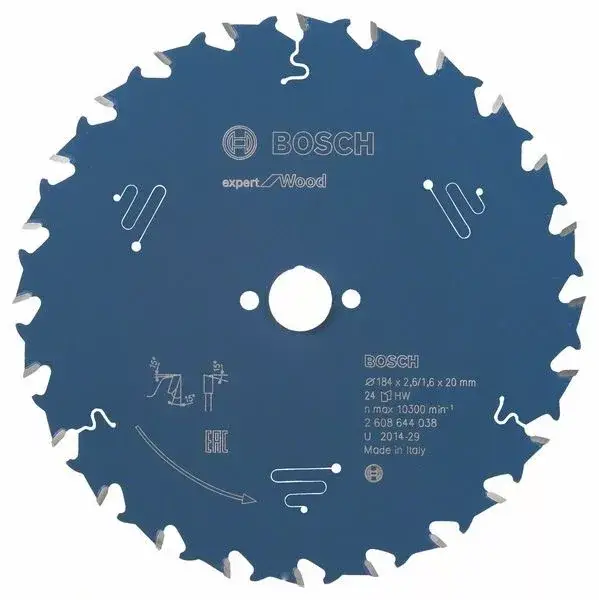 BOSCH 2608644038 Pilový kotouč Expert for Wood 184 x 20 x 2,6 mm, 24 Csak ma