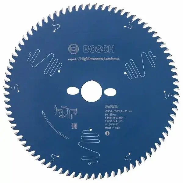 Vásárlói kedvenc BOSCH 2608644359 Pilový kotouč Expert for High Pressure Laminate 250x30 mm, 80