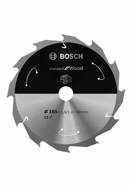 BOSCH 2608837684 Pilový kotouč Standard for Wood pro AKU pily 165×1,5×20mm, 12 Utolsó esély
