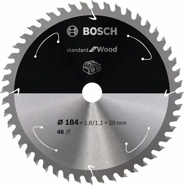 Legjobb ár BOSCH 2608837703 Pilový kotouč Standard for Wood pro AKU pily 184×1,6×20mm, 48
