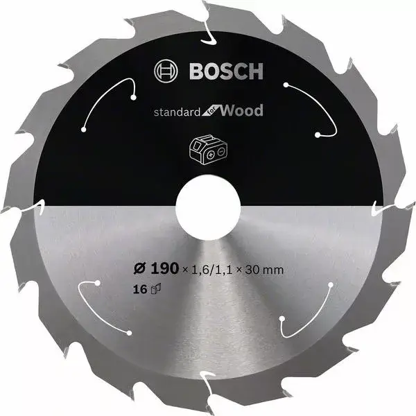 Kedvezményes ár BOSCH 2608837706 Pilový kotouč Standard for Wood pro AKU pily 190×1,6×30mm, 16