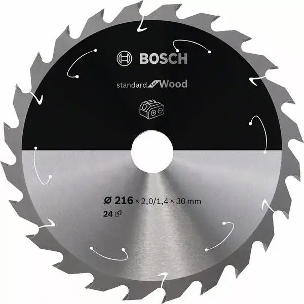 BOSCH 2608837724 Pilový kotouč Standard for Wood pro AKU pily 216×1,7×30mm, 24 Vedd meg online