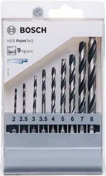Legkelendőbb BOSCH 2607002826 9dílná sada spirálových vrtáků HSS PointTeQ Hex 2–8 mm