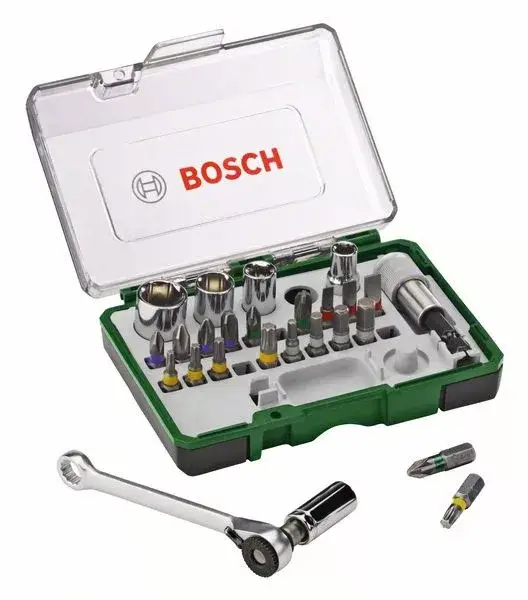 Vedd meg most BOSCH 2607017160 27 darabos csavarhúzó bit és csavarkulcs készlet