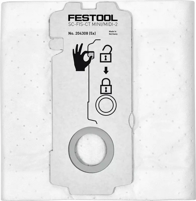 FESTOOL 204308 SELFCLEAN szűrőzsák SC-FIS-CT MINI/MIDI-2/5/CT15 Biztonságos vásárlás