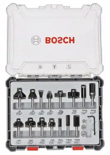 Legjobb ár BOSCH 2607017471 15dílná sada fréz se stopkou pr. 6 mm