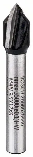 Expressz kézbesítés BOSCH 2608628446 Drážkovací fréza tvaru V/6 mm/D1 9,5 mm/L 12,35 mm/G 45 mm/90°