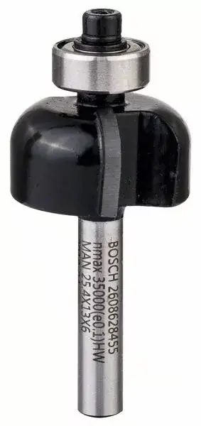 Szuper akció BOSCH 2608628455 Dlabací fréza 6 mm/R1 6,4 mm/D 25,4 mm/L 12,6 mm/G 54 mm