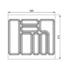 Prémium StrongIn Evőeszköztartó 504x474 mm StrongBox szürke