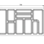 StrongIn Evőeszköztartó 704x424 mm StrongBox titán Szezonális akció