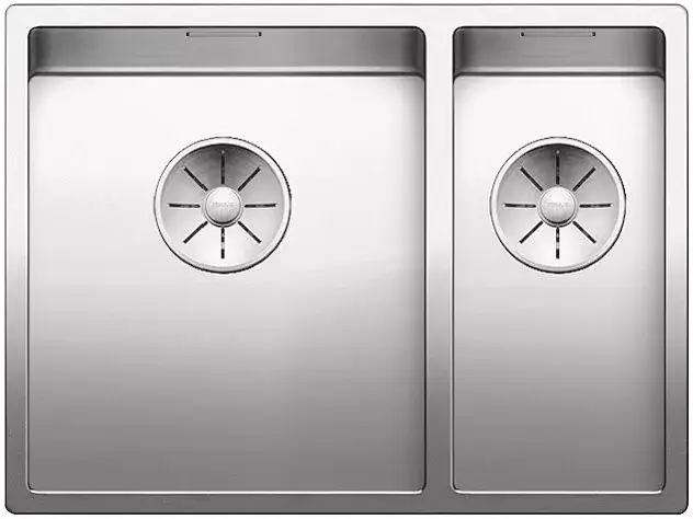 BLANCO 521609 Mosogató Claron 340/180-U selyem fényű nemesa.InFino rúd nélkül Outlet