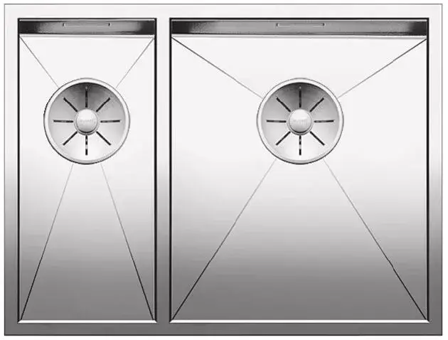 Akciós ár BLANCO 521614 Mosogató Zerox 340/180-U selyem fényű nemesacél InFino rúd nélkül
