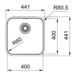 FRANKE Mosogató SRX 210/610-40 441 x 441 rozsdamentes acél Vedd meg online
