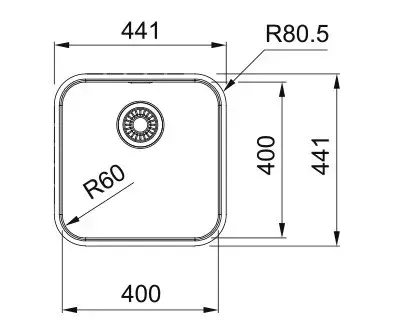 FRANKE Mosogató SRX 210/610-40 441 x 441 rozsdamentes acél Vedd meg online