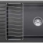 Biztonságos fizetés BLANCO 525886 Mosogató ELON XL 8 S fekete SILGRANIT® PuraDur®,excenter nélkül