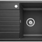Azonnal elérhető BLANCO 526009 Mosogató ZIA 45 S Compact fekete színű Silgranite PuraDur excenter