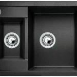 BLANCO 525923 mosogató METRA 6 fekete SILGRANIT® PuraDur® excenter nélkül Expressz kézbesítés