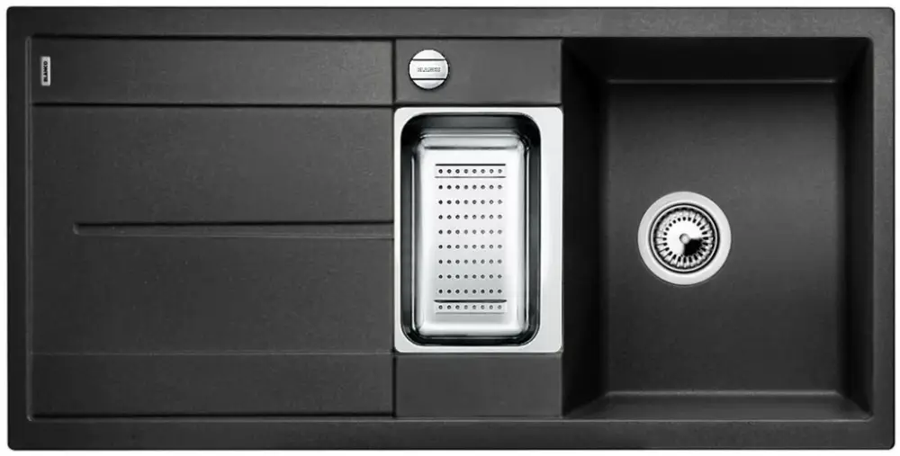 Szuper ajánlat BLANCO 525929 mosogató METRA 6 S-F fekete SILGRANIT® PuraDur® excenterrel
