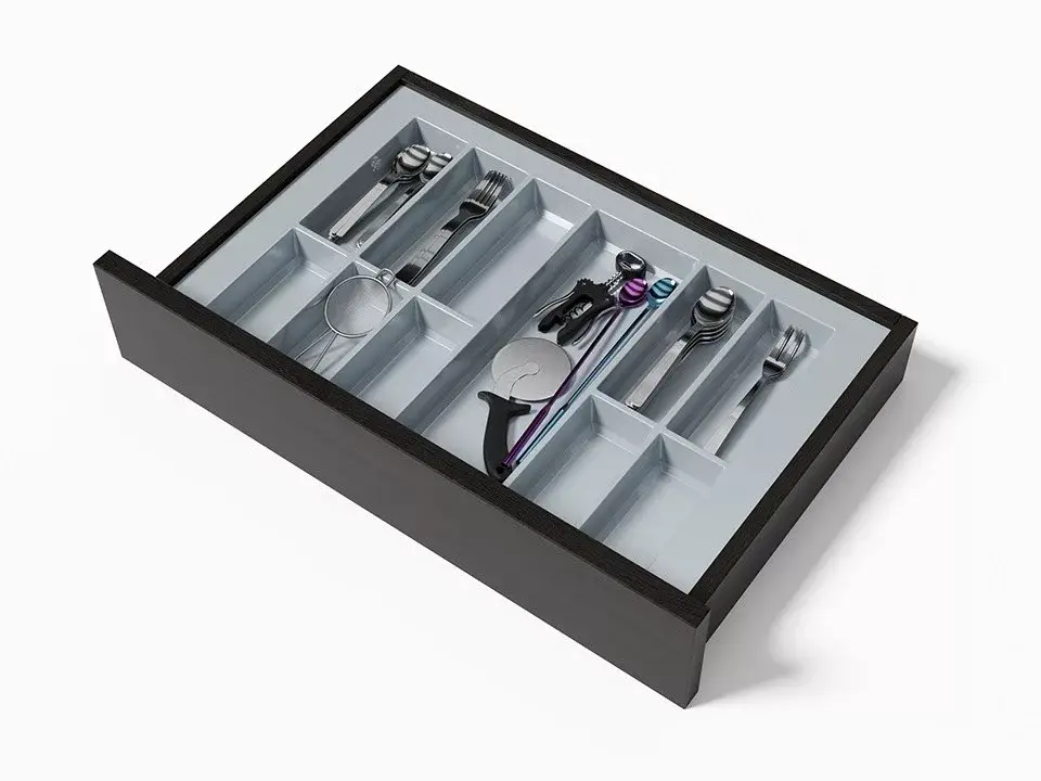 Újdonság evőeszköztartó Classico ezüstös-szürke StrongBox -hoz 80 (704 x 474 mm)