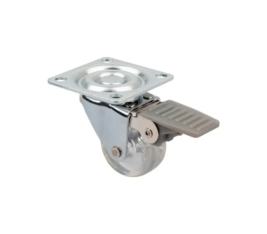 StrongCastors Kerék TOP-E, átm. 35 mm, átlátszó, fékkel Legnépszerűbb