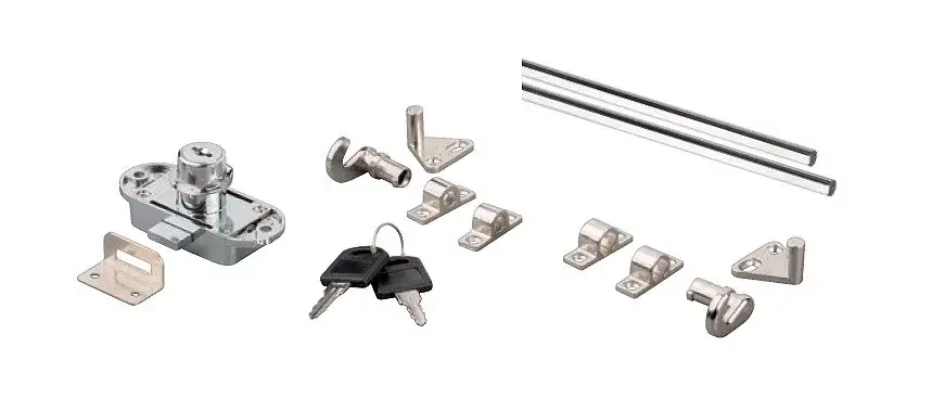Legkelendőbb K-StrongLocks háromutas zár, rudakkal 1000 és 1200 mm