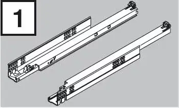 BLUM 560H4000C Tandem teljeskihuzású fióksín Tip-on 400mm Legkelendőbb