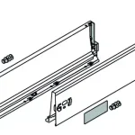 Olcsóbb BLUM 378K6502SA oldalfal Antaro 650 szürke J+B