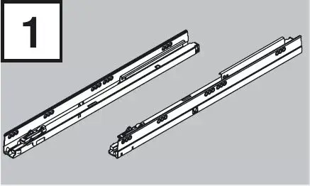 Korlátozott ajánlat BLUM 578.4501B01 fióksín Tandembox 450mm 30kg J+B