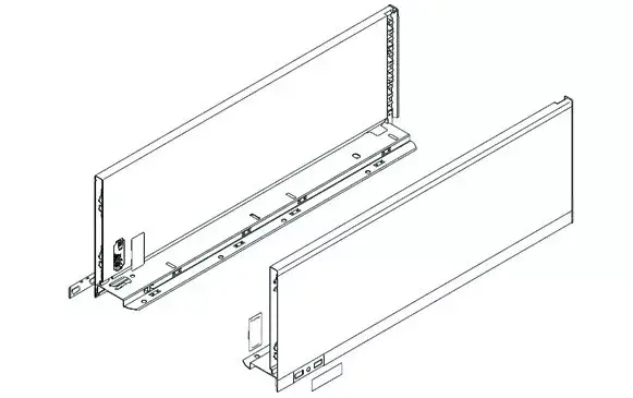Újdonság BLUM 770C6502S oldalfal Legrabox C 650mm szürke